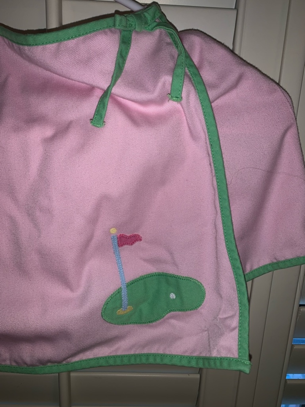 Little English Pink Golf skort with Green Trim - Picture 2 of 5
